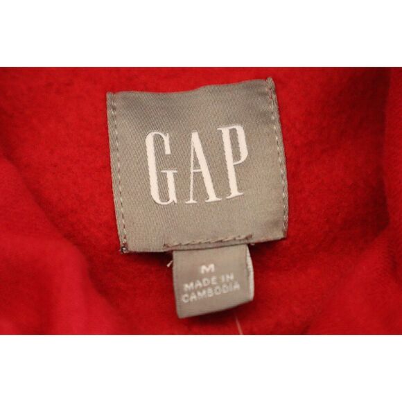 GAP 829202-01 Men's Sz Medium Red Vintage Soft Fleece Pullover Hoodie - Picture 4 of 8